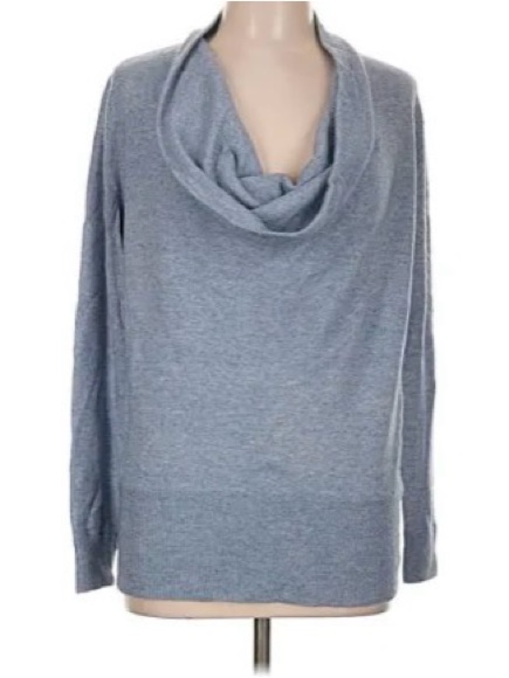 Ann Taylor Blue/Gray Cowl Neck Sweater